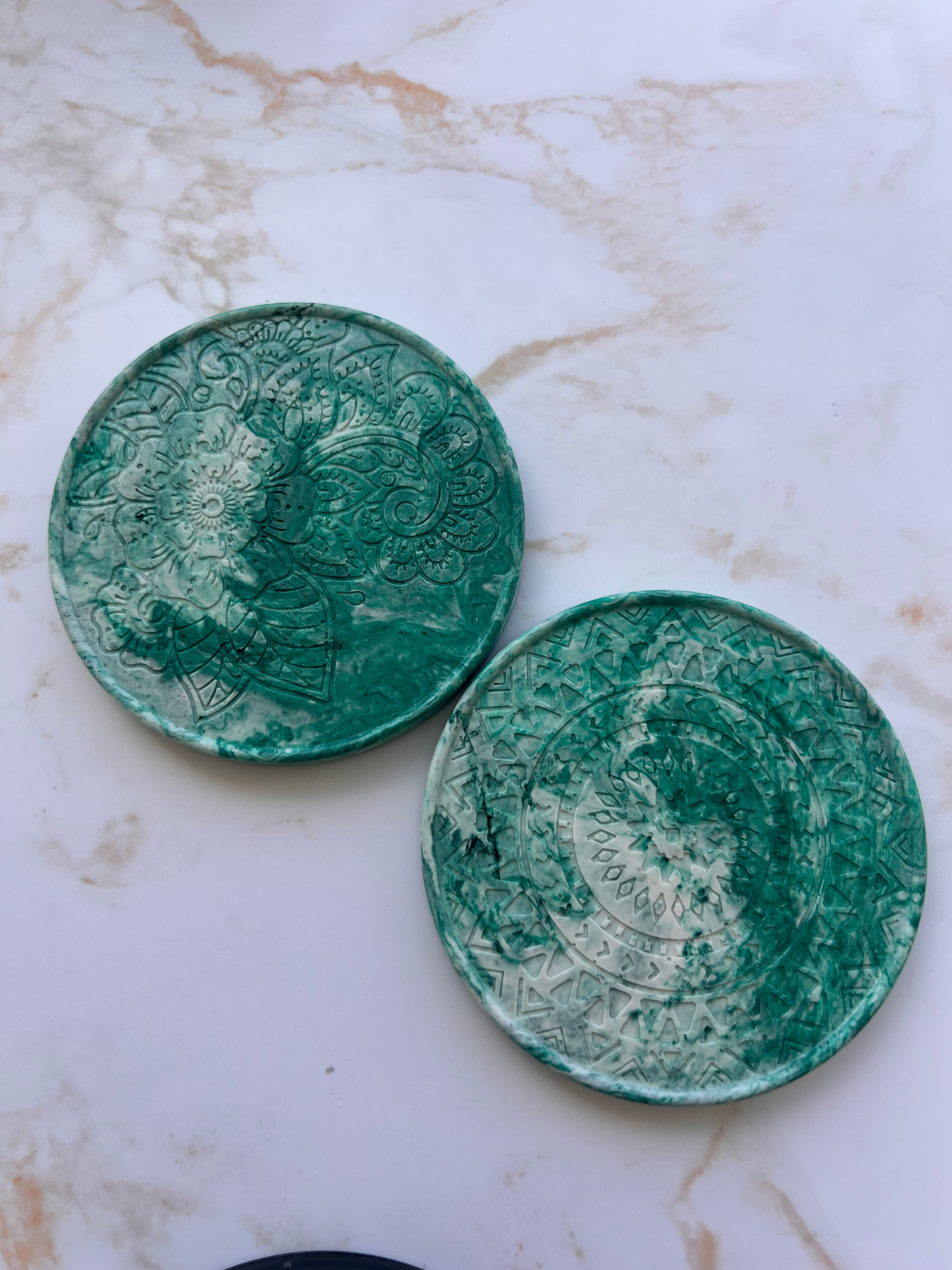 Duo de dessous de verre rond x2