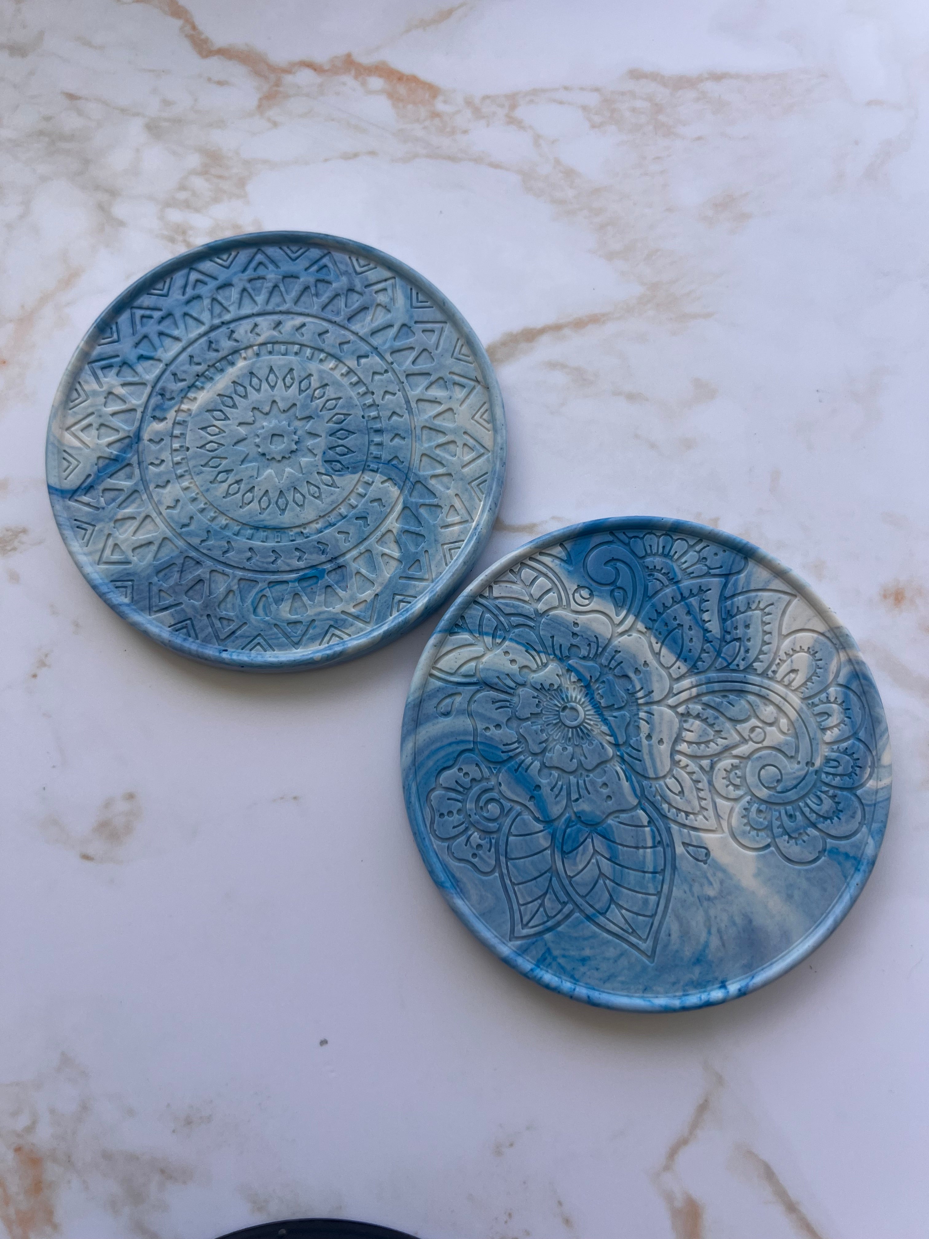 Duo de dessous de verre rond x2