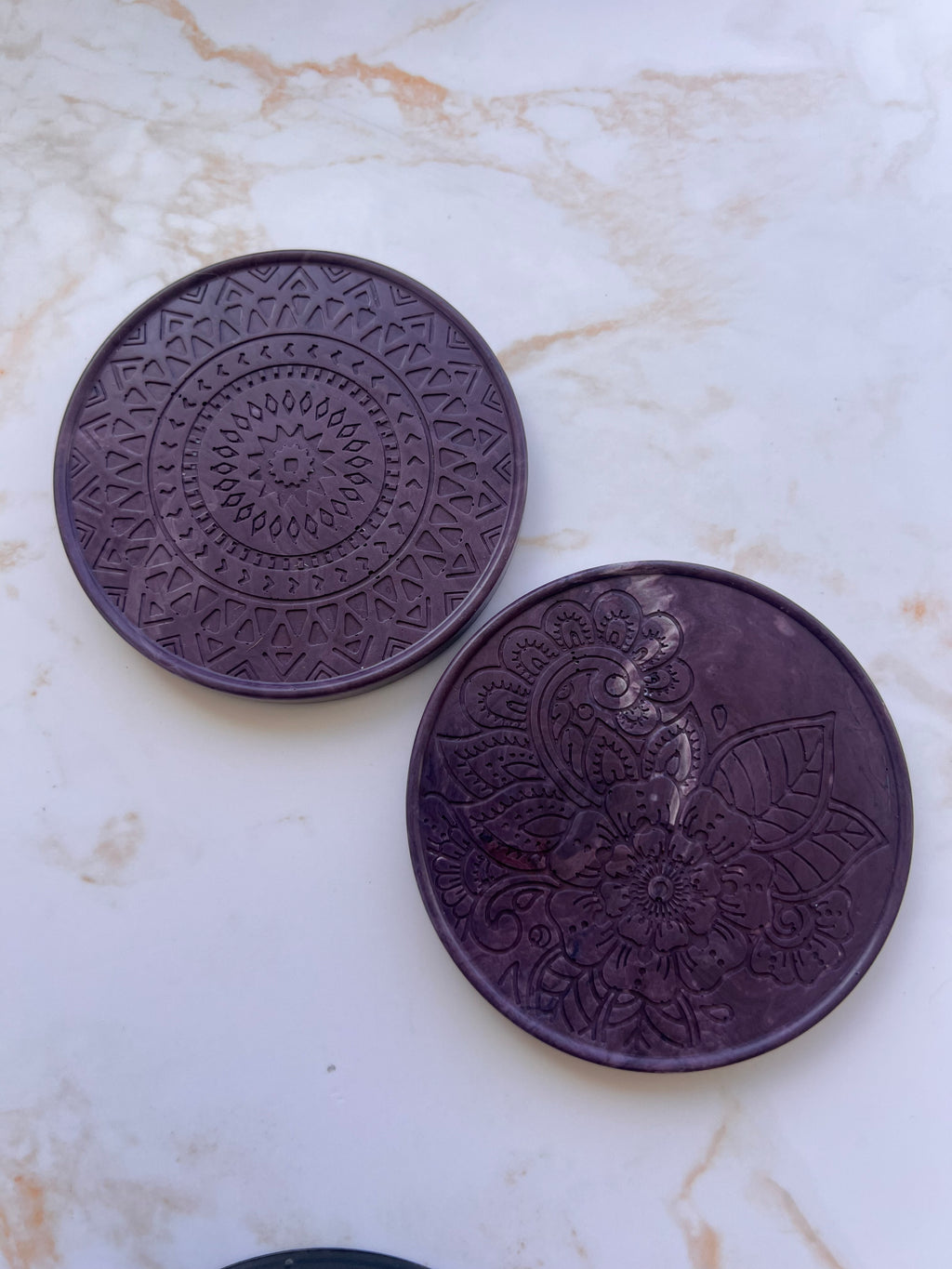 Duo de dessous de verre rond x2